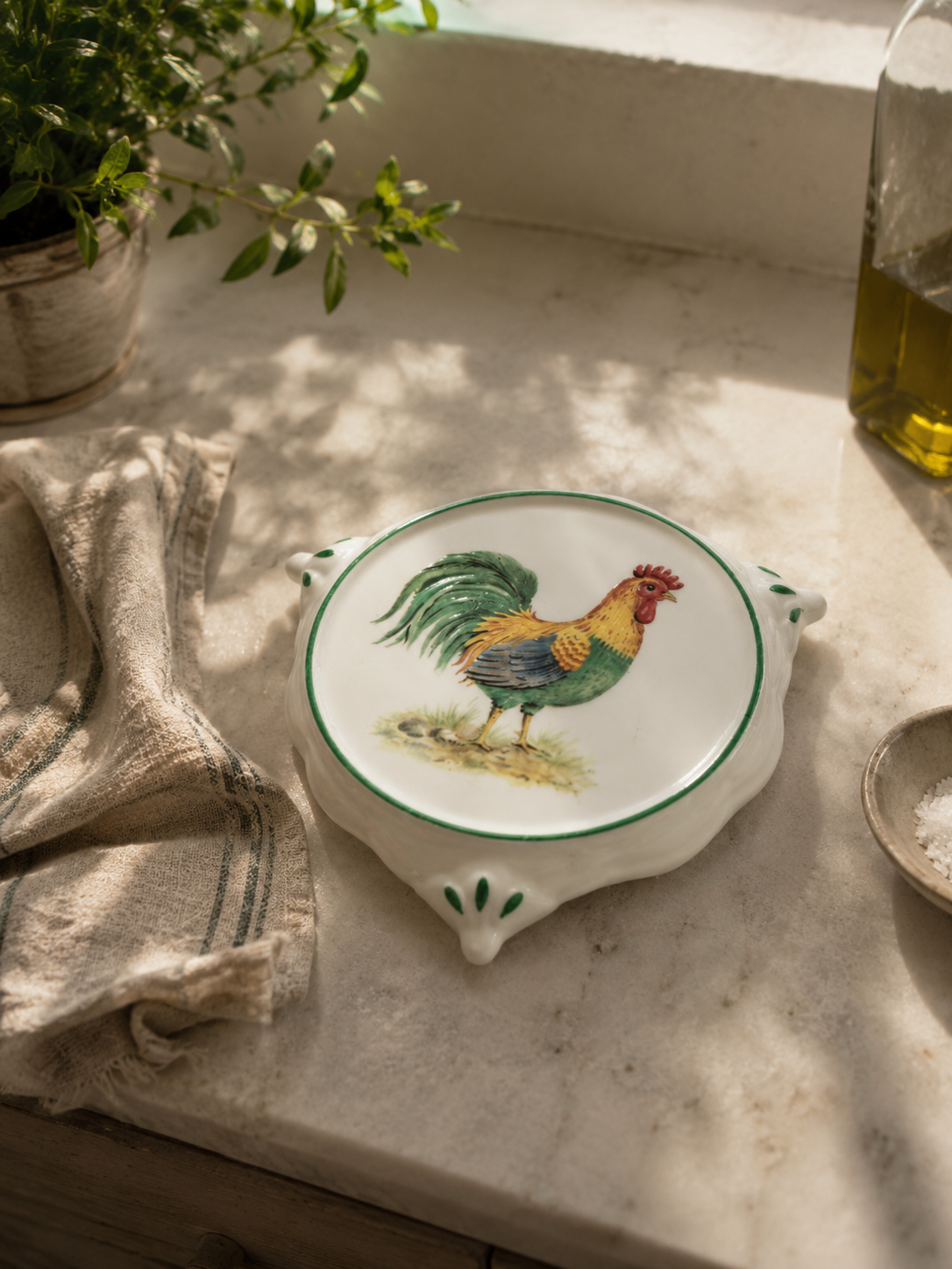 Vintage Engels Porseleinen Schaaltje met Haan – Fine Bone China - Ruby Conceptstore