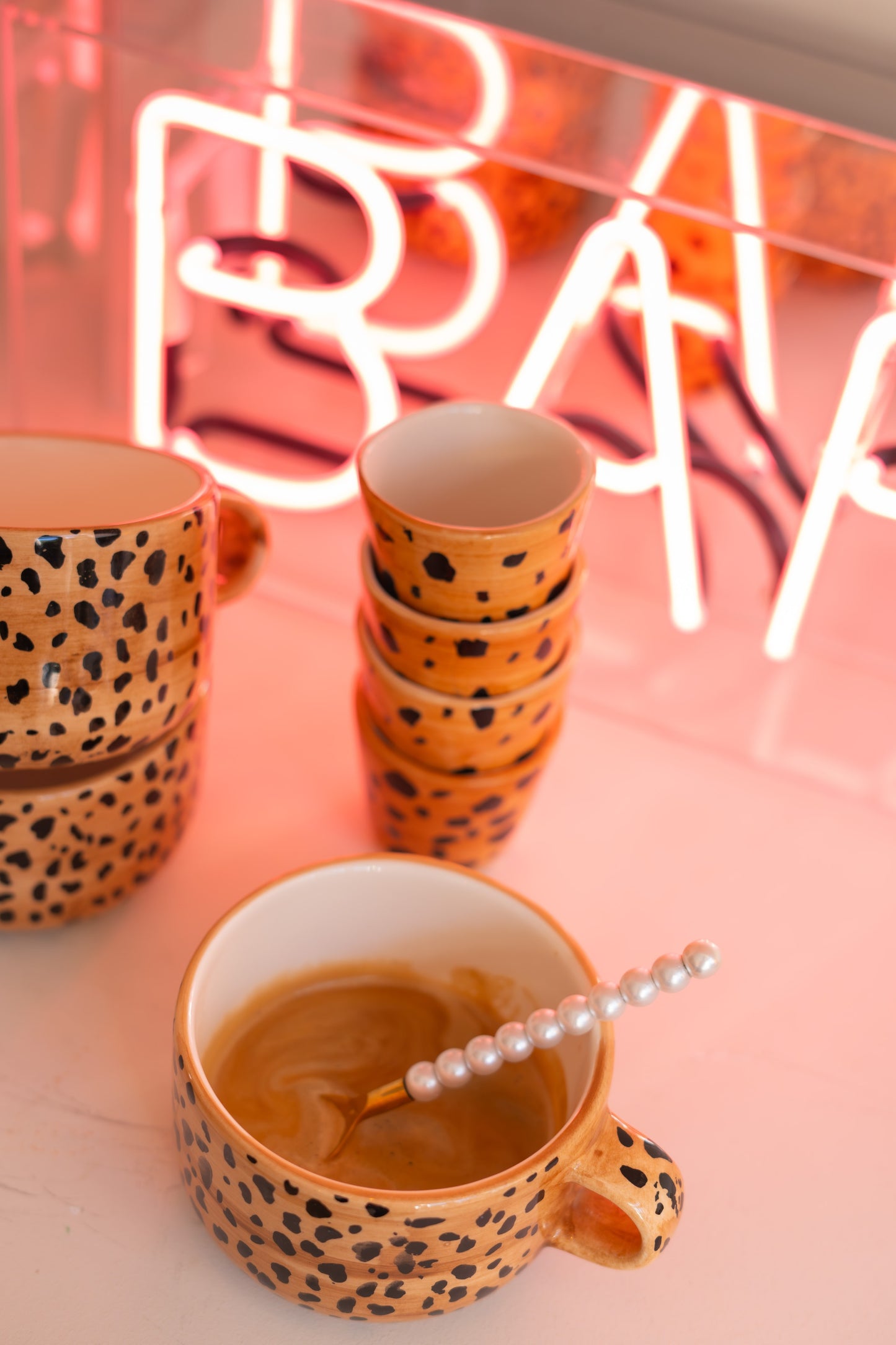 Anna + Nina Cappuccino Mok - Luipaard | Ruby Conceptstore