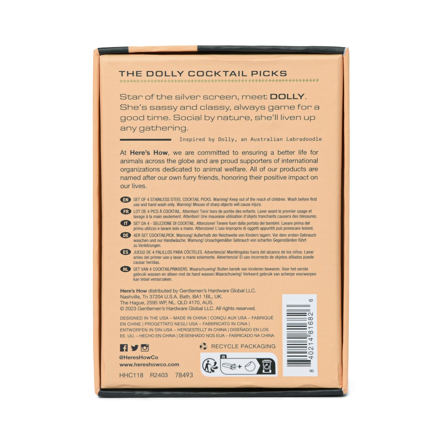 Dolly cocktailprikkers Stainless steel