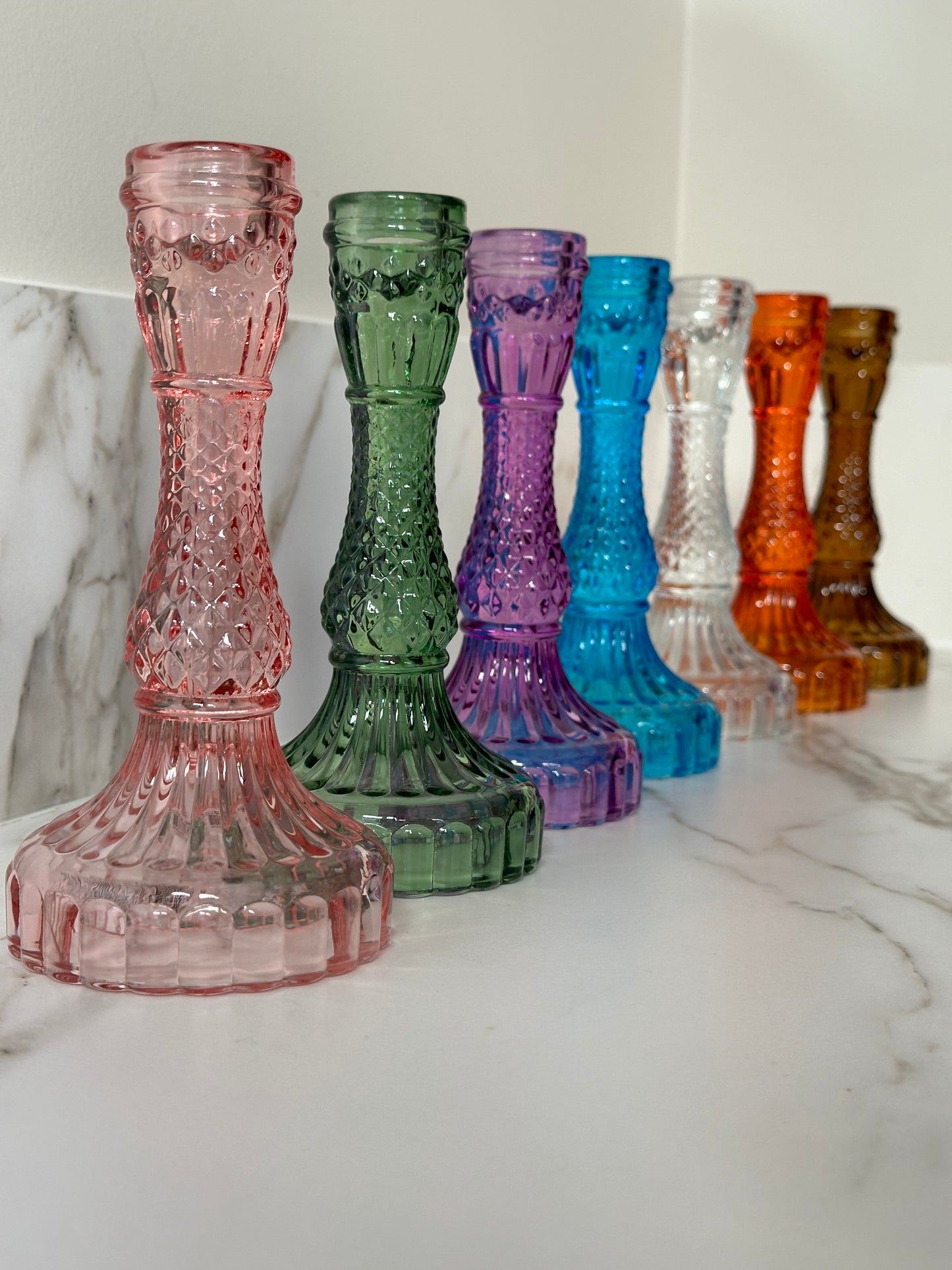 Glazen kandelaar Amber - RUBY Conceptstore