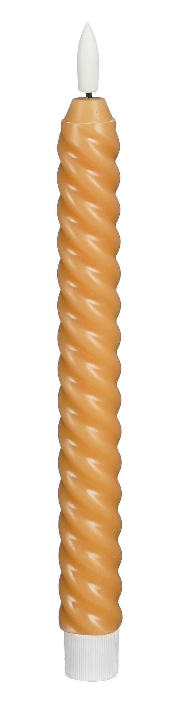 LED Kaarsen twist oker/ bruin (set van 2) - RUBY Conceptstore