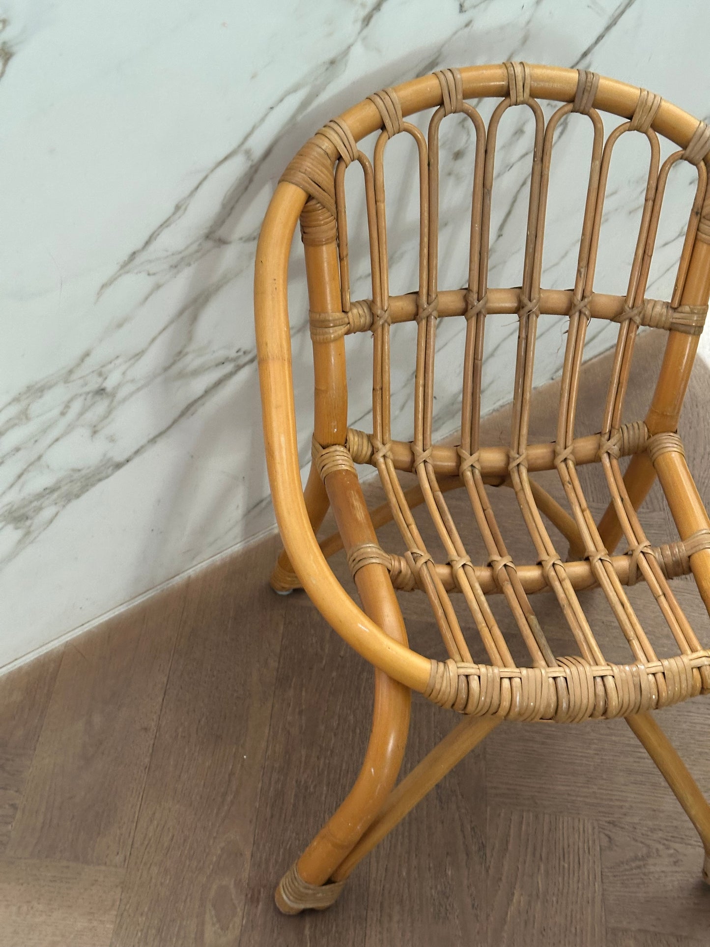 Vintage Rotan Kinderstoeltje