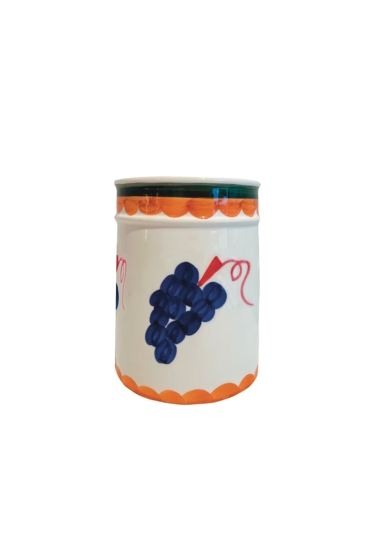 Wijnkoeler keramiek druiven blauw