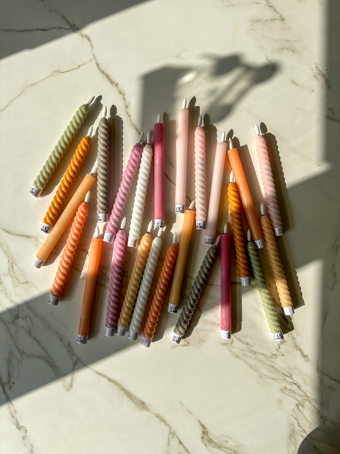 LED kaarsen twist wit (set van 2) - RUBY Conceptstore