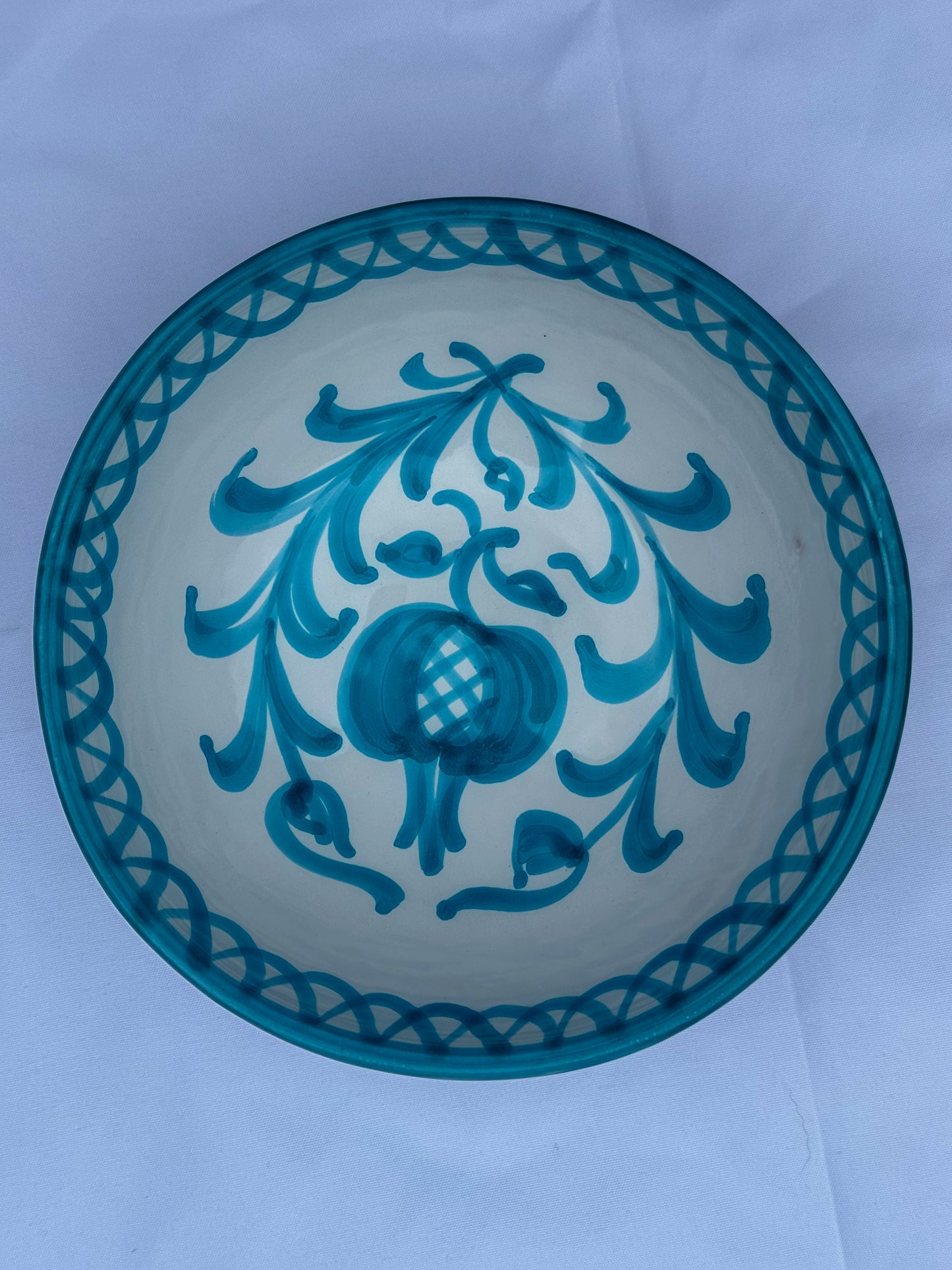 Spaanse bowl 15cm Granada Turquoise | Rubia Cerámica