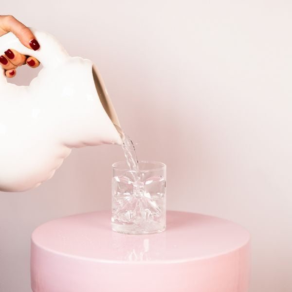 Lepelclub - Glas met strik clear