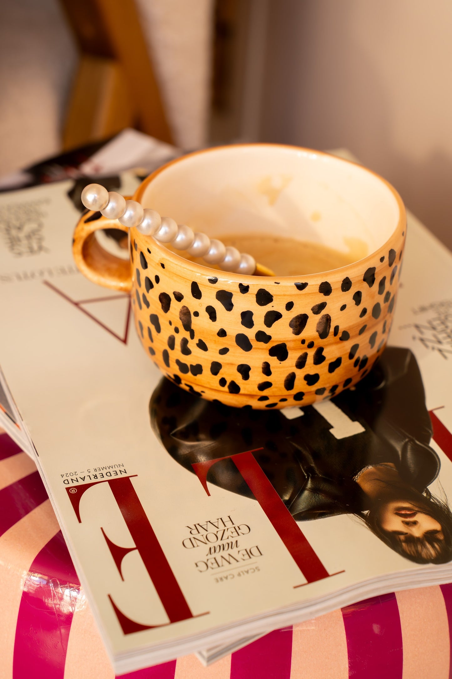 Anna + Nina Cappuccino Mok - Luipaard | Ruby Conceptstore