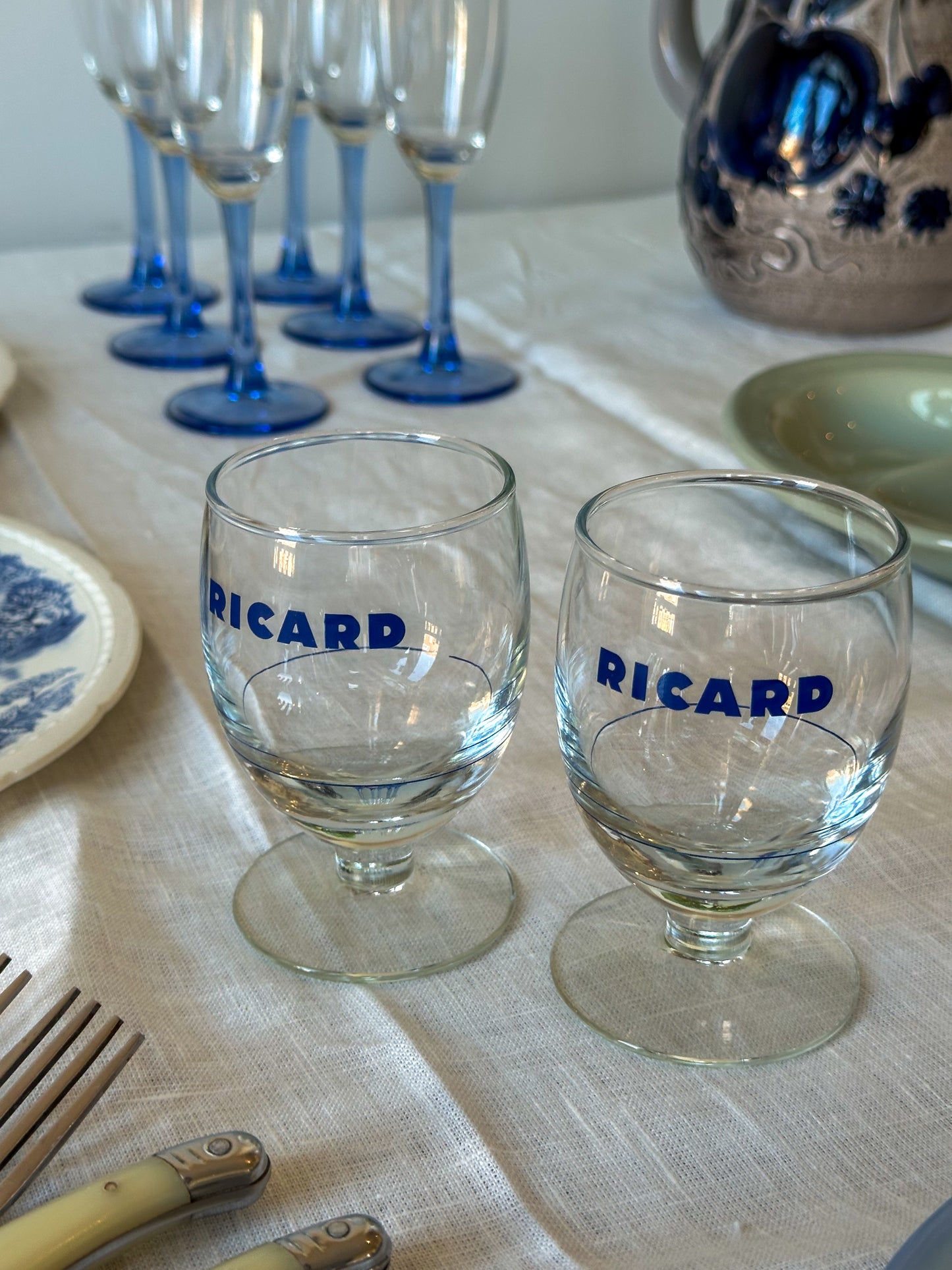 Vintage Ricard glaasjes set van 2 - Ruby Conceptstore