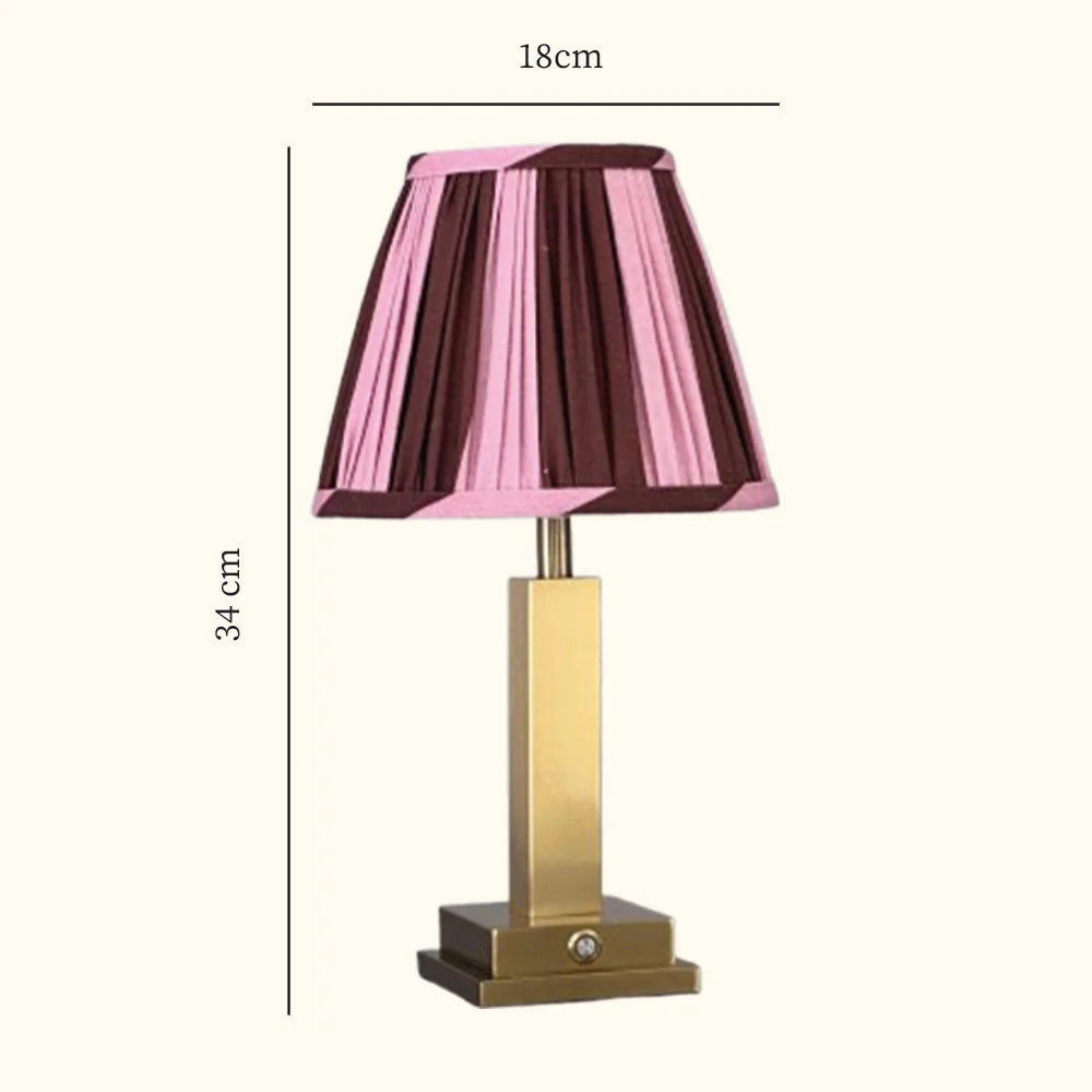 Club Carlotta - PHILIA TABLELAMP PINK/BROWN STRIPES