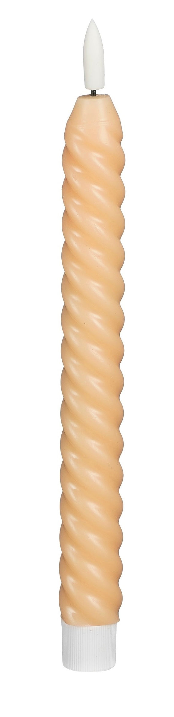 LED Kaarsen twist zalm crème - RUBY Conceptstore