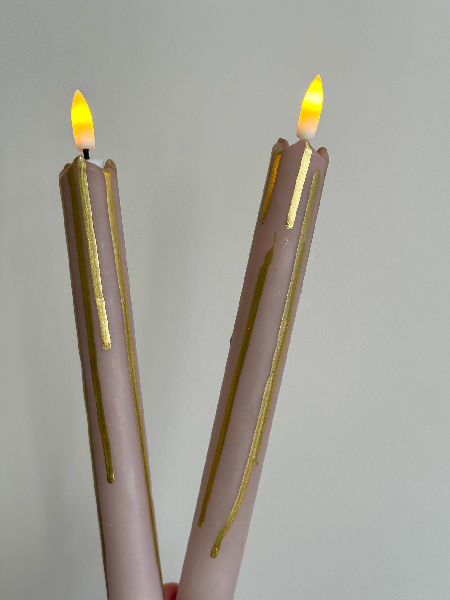 LED kaarsen Gouden streep (2 stuks) - RUBY Conceptstore