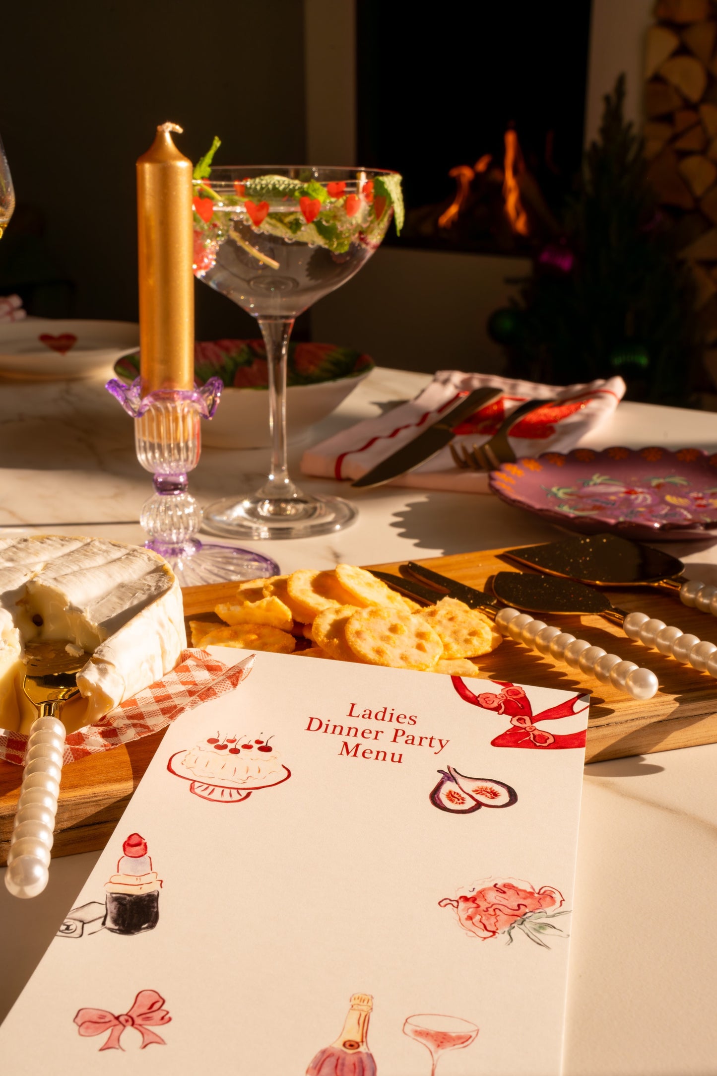 Menukaartjes Ladies dinner party (6x) | Ruby Conceptstore