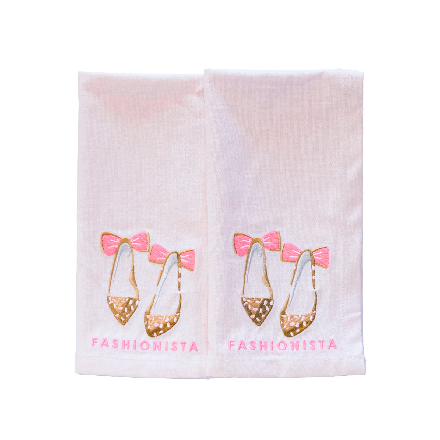 Vondels - Katoenen servetten FASHIONISTA Roze (set van 2) - RUBY Conceptstore