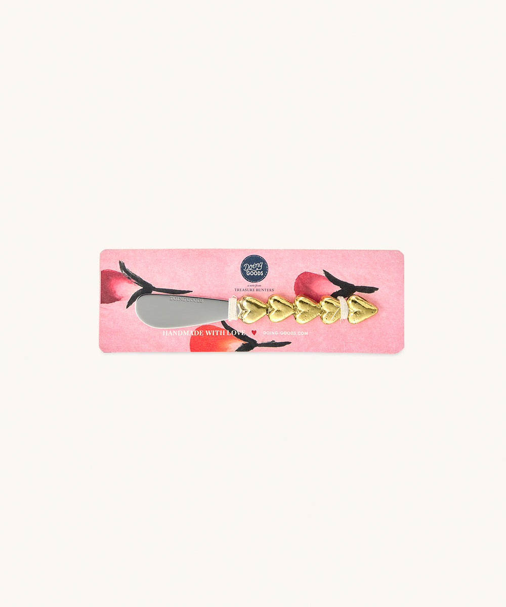 Doing Goods – Holly Heart Botermes van messing & roestvrij staal