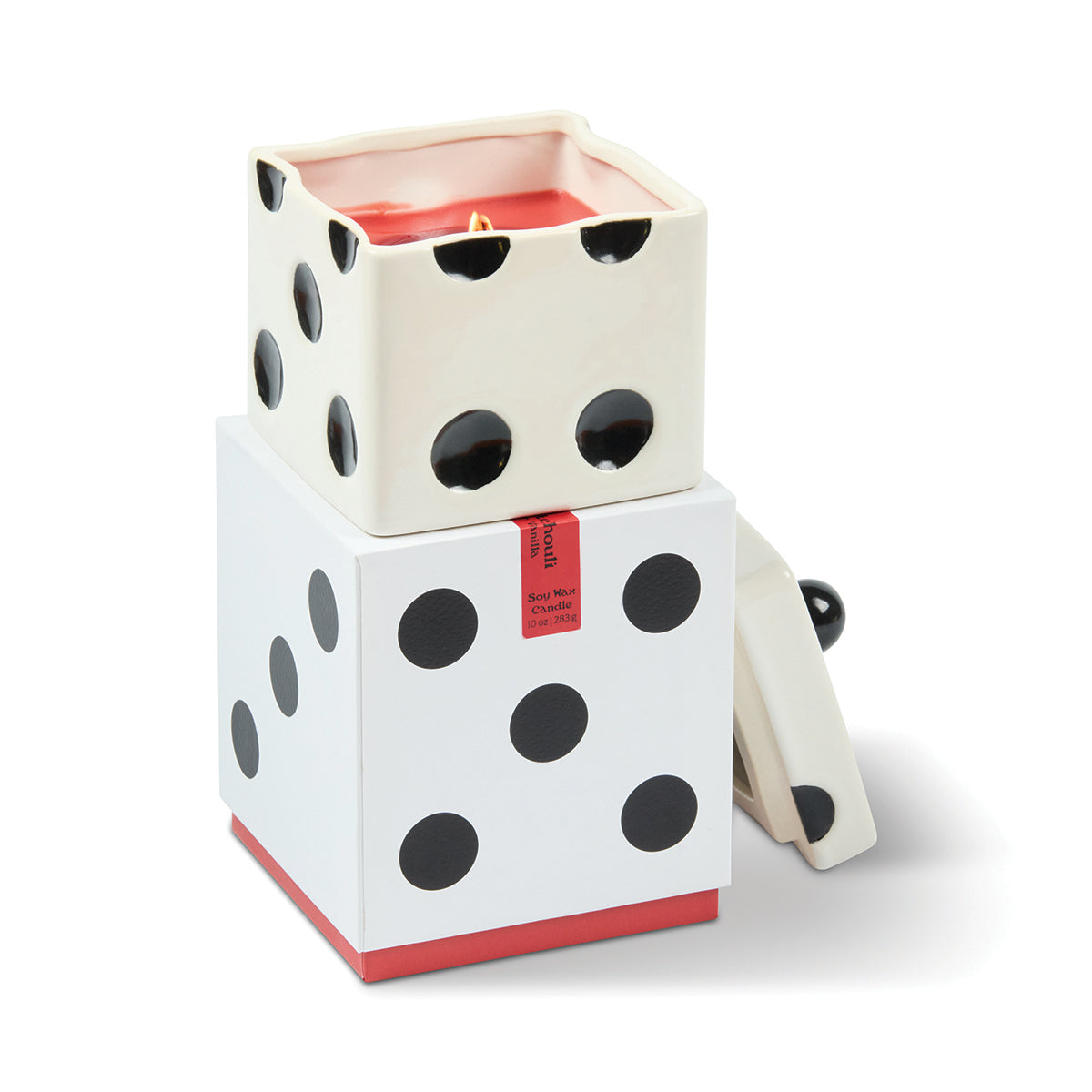 Paddywax geurkaars dobbelsteen rood