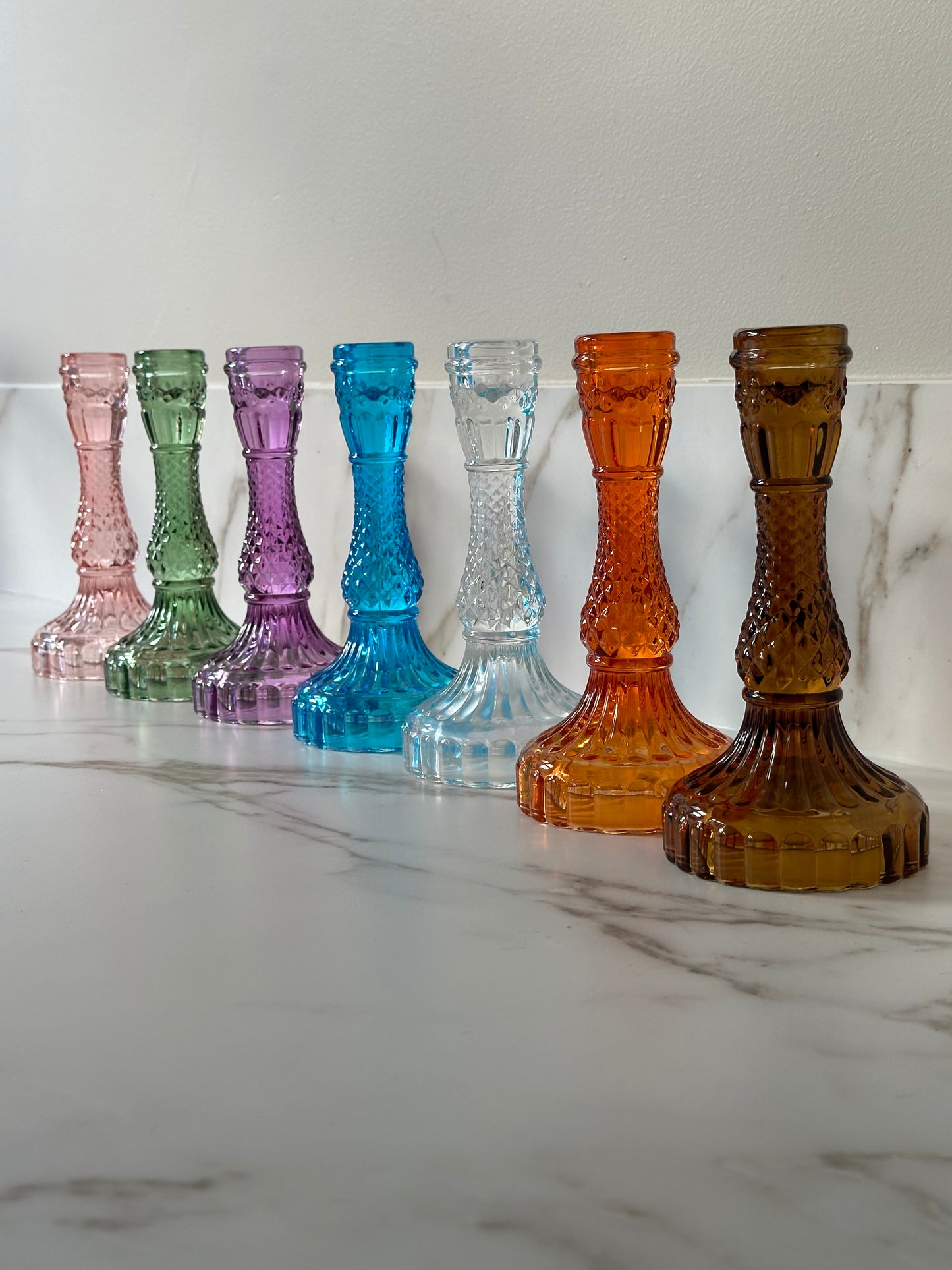 Glazen kandelaar Amber - RUBY Conceptstore