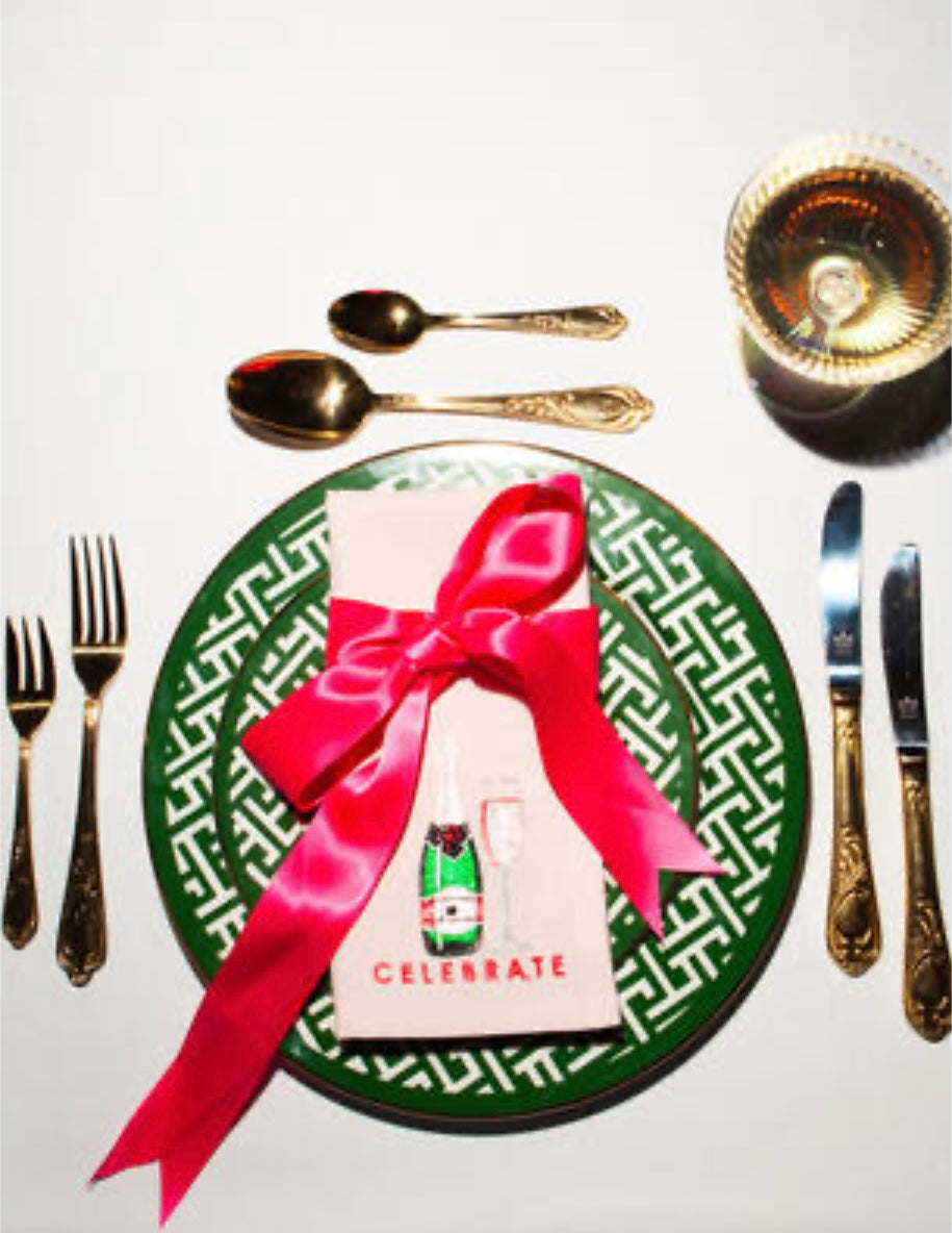 Vondels - Katoenen servetten CELEBRATE Roze (set van 2) - RUBY Conceptstore
