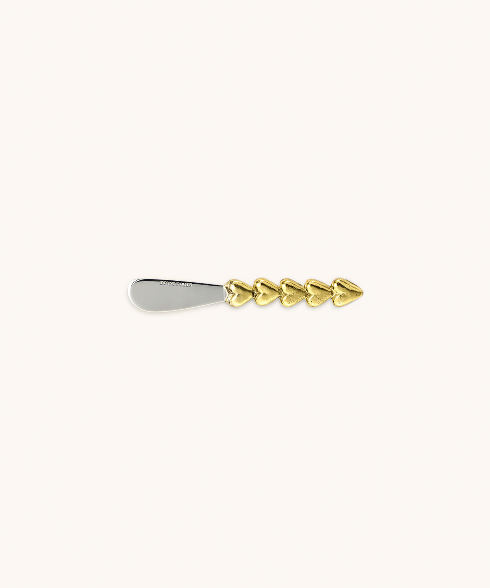 Doing Goods – Holly Heart Botermes van messing & roestvrij staal