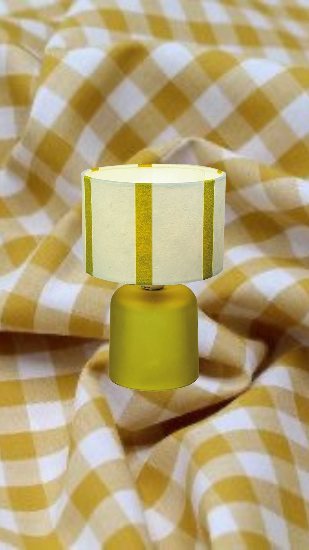 Tafellamp op batterij met gele streep