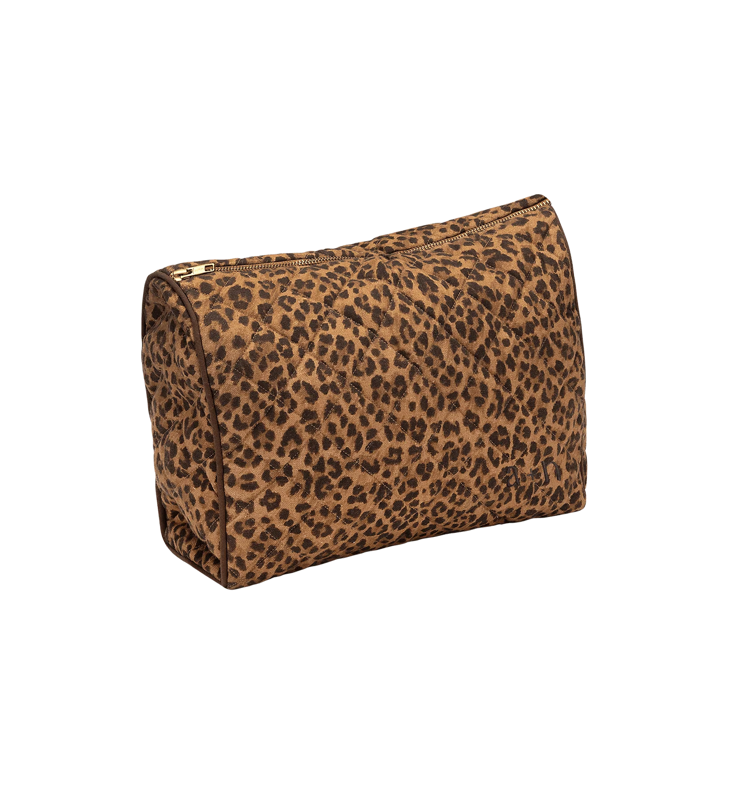 Anna + Nina Anna + Nina – Leopard Quilted Wash Bag toilettas