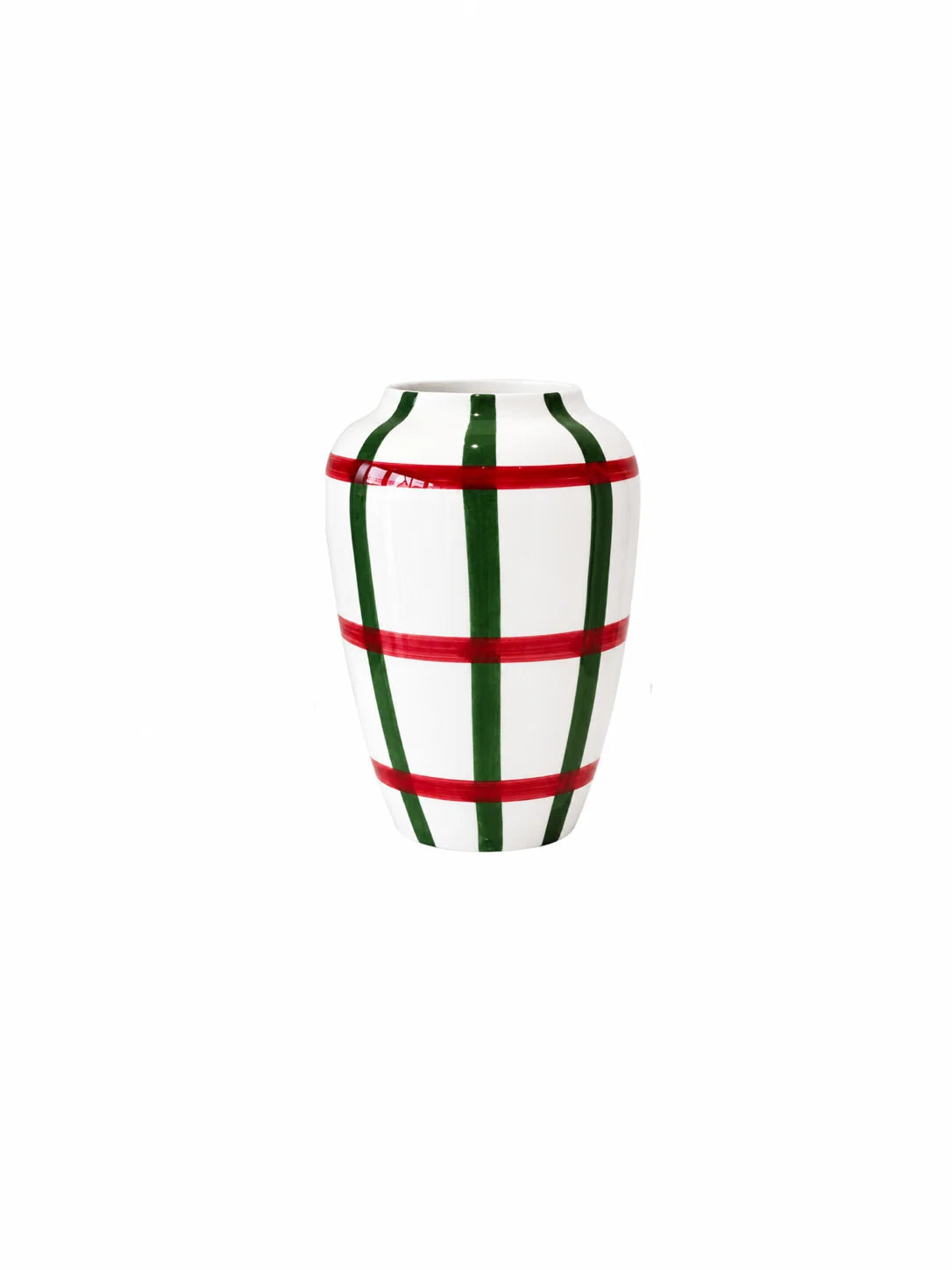 Val Pottery Vaas Funky Flower XXL - Carreaux rood groen