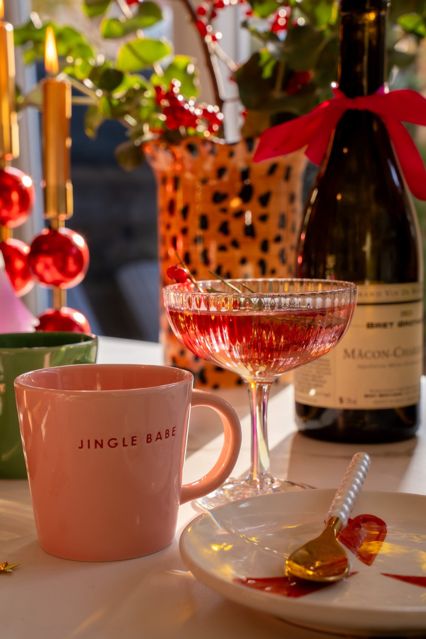 Vondels - Cappuccino mok JINGLE BABE 250ml - Ruby Conceptstore