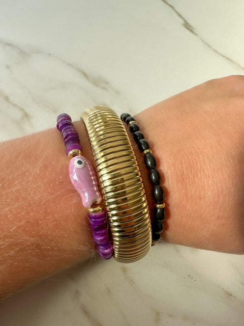 Gouden dikke bangles armband - RUBY Conceptstore