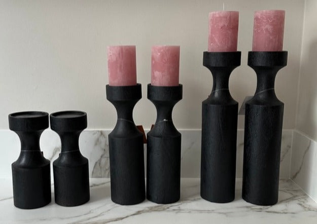 Houten kandelaar medium - RUBY Conceptstore