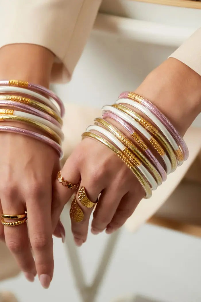 Gekleurde bangles armbanden ♡ 4 + 1 gratis - RUBY Conceptstore