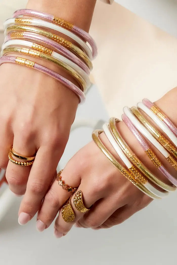 Gekleurde bangles armbanden ♡ 4 + 1 gratis - RUBY Conceptstore