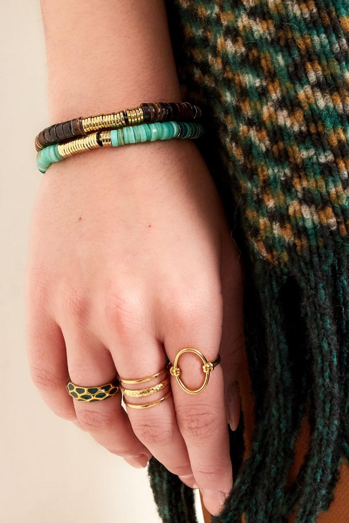 Armband kralen groen - RUBY Conceptstore