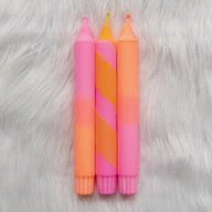 Kaarsen dip dye grapefruit (3 stuks) - RUBY Conceptstore