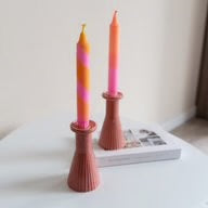 Kaarsen dip dye grapefruit (3 stuks) - RUBY Conceptstore