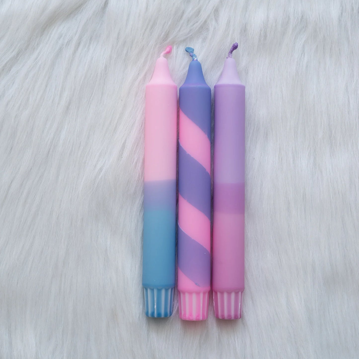 Kaarsen dip dye set lovely lila (3 stuks) - RUBY Conceptstore