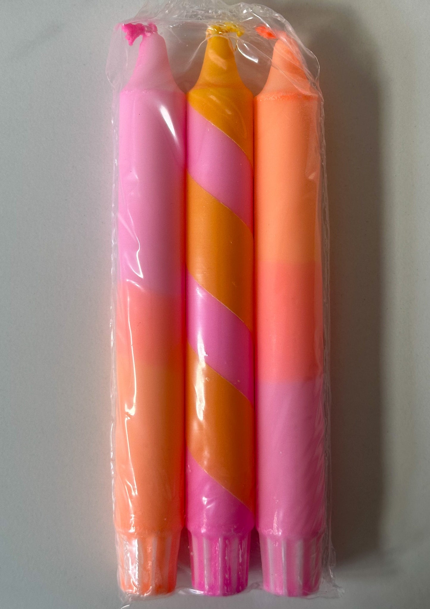 Kaarsen dip dye grapefruit (3 stuks) - RUBY Conceptstore
