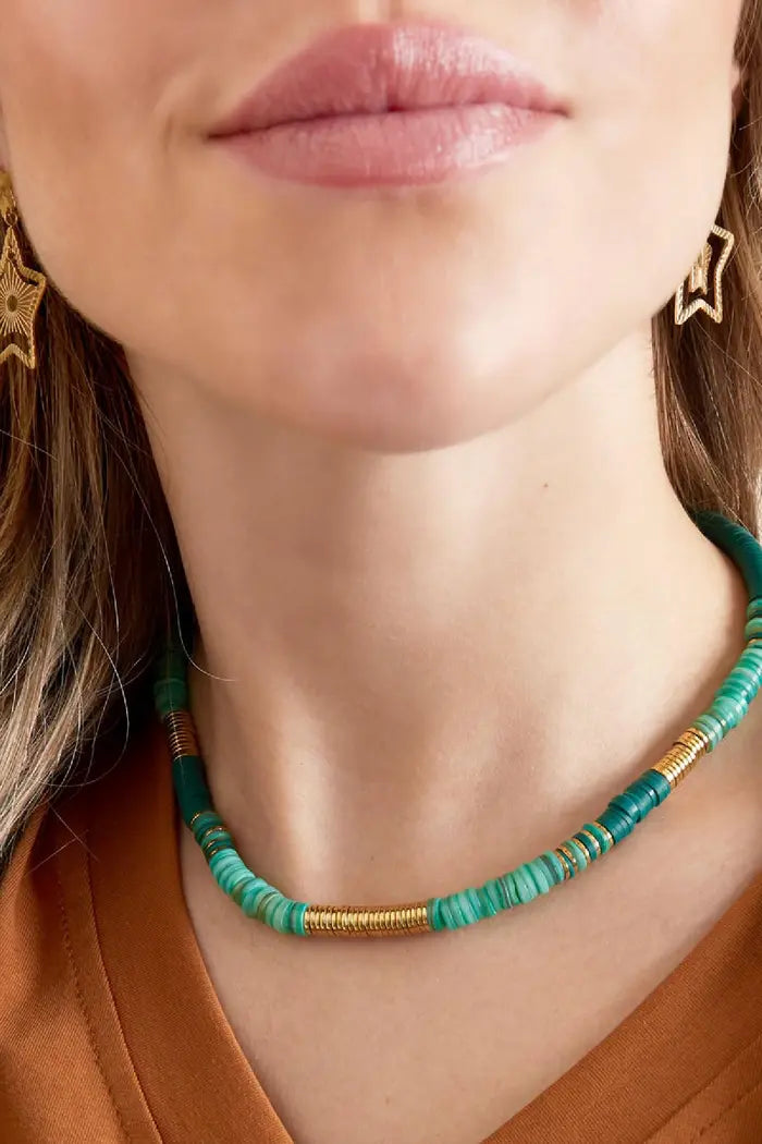 Ketting kralen groen - RUBY Conceptstore
