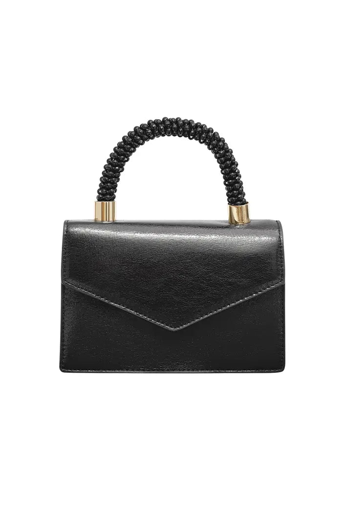 Tas zwart met kralen hengsel - RUBY Conceptstore