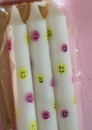 Kaarsen met smileys (3 stuks) - RUBY Conceptstore