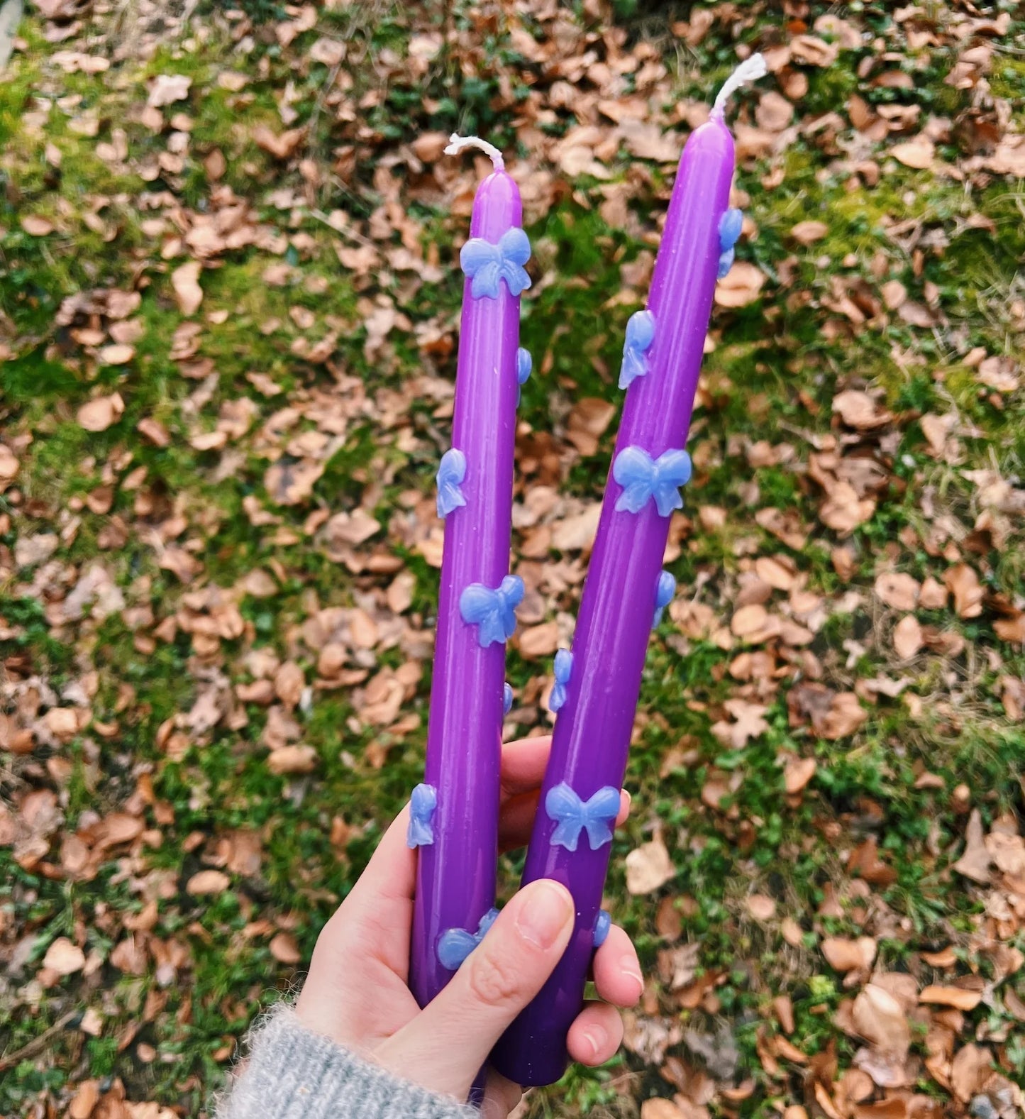 Anna + Nina - Kaarsen met strik (set 2 stuks) - RUBY Conceptstore