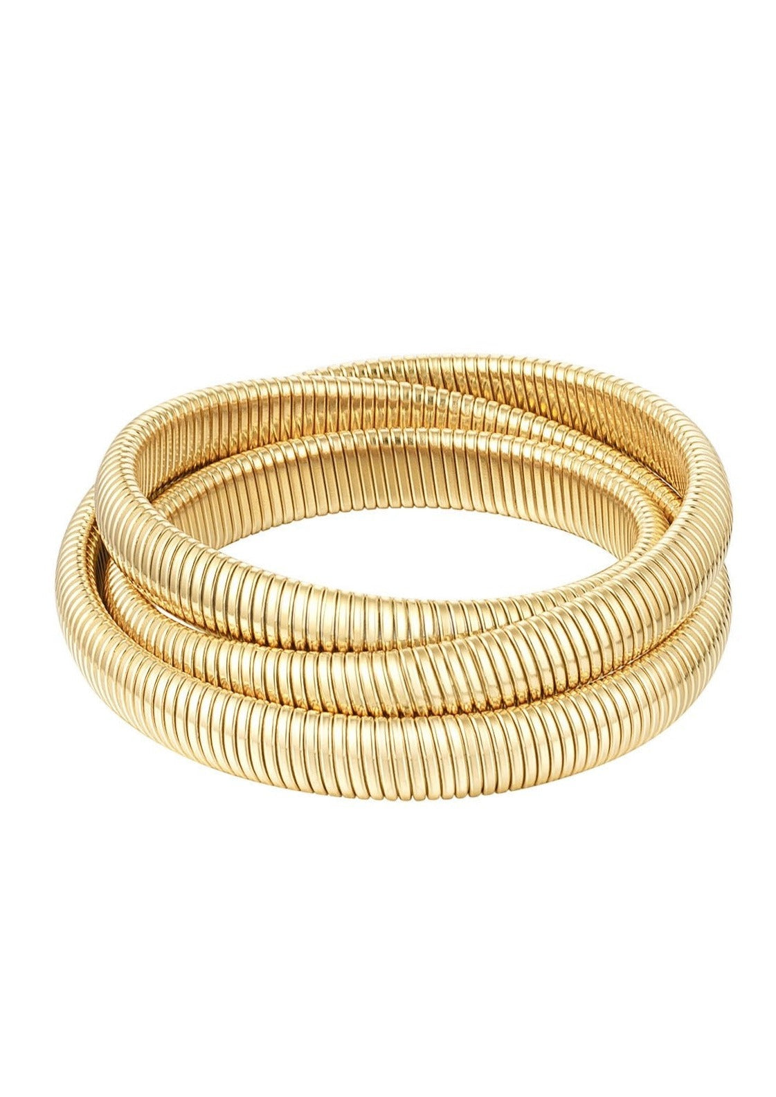 Bangles armband driedubbel goud - RUBY Conceptstore