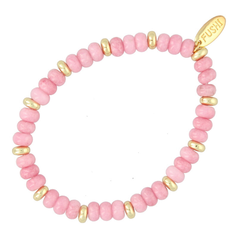 Armband lichtroze met goud - RUBY Conceptstore