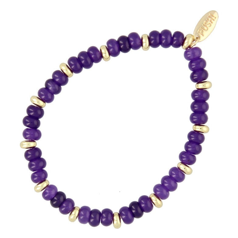 Armband paars met goud - RUBY Conceptstore