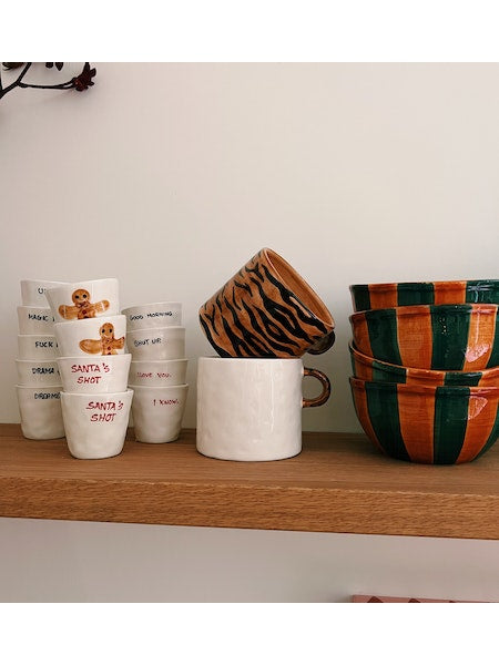 Anna + Nina Witte Mok met Tijger oor - RUBY Conceptstore