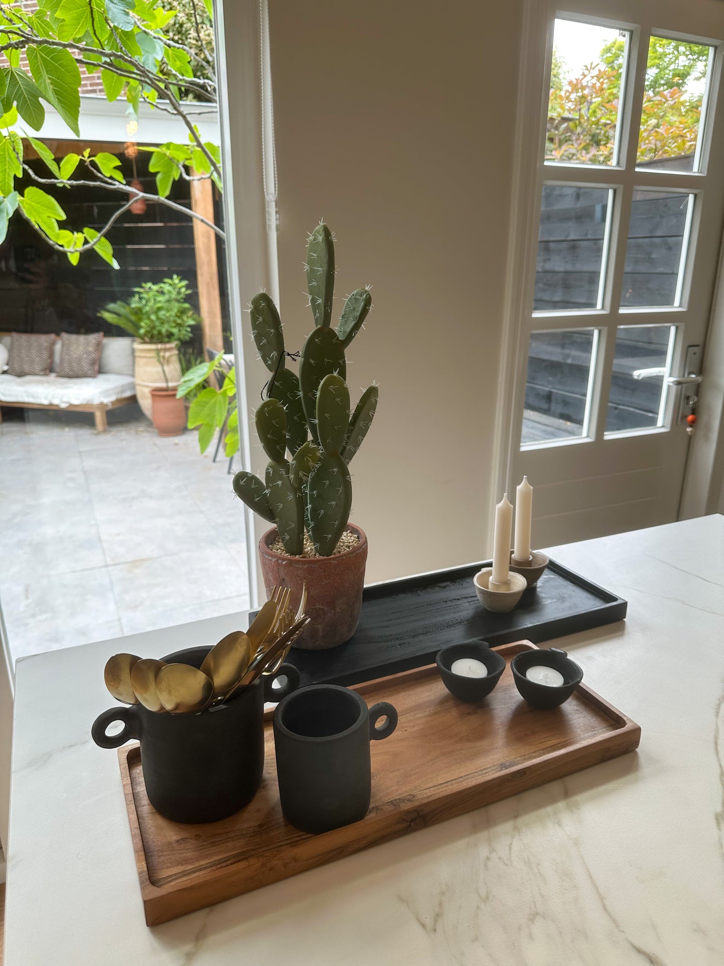Dienblad met randje bruin - RUBY Conceptstore