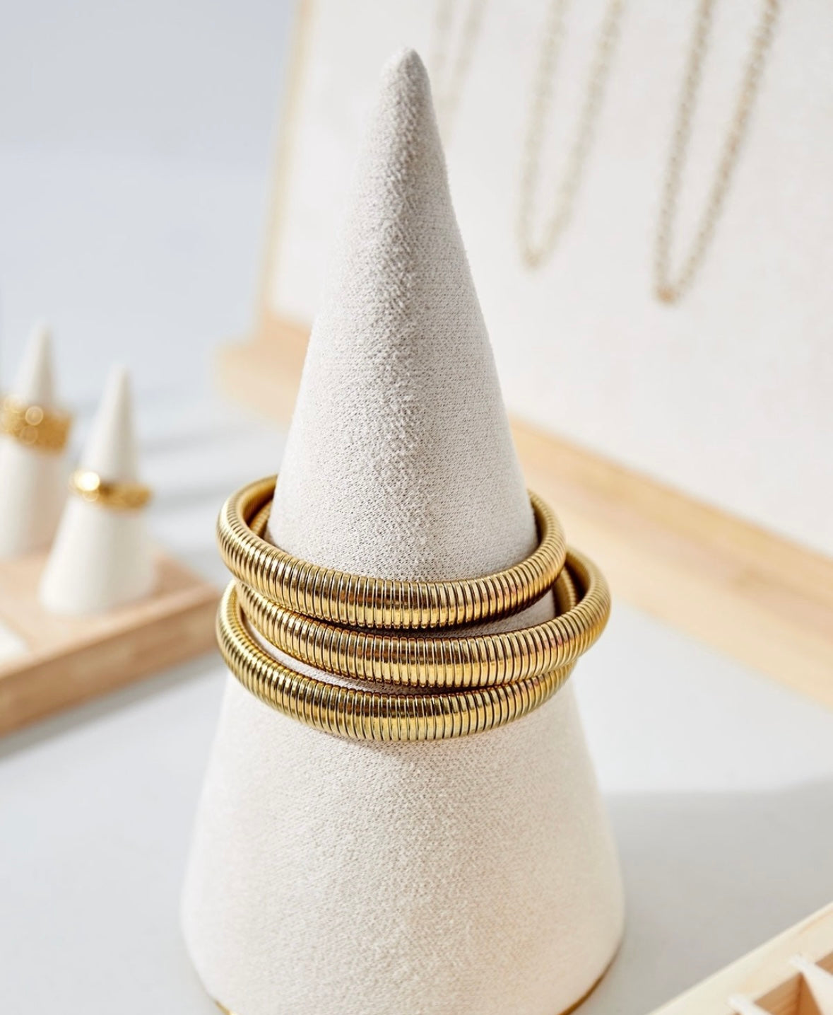 Bangles armband driedubbel goud - RUBY Conceptstore