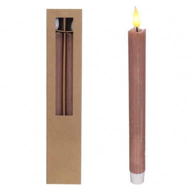LED kaarsen roze ribbel (2 stuks) - RUBY Conceptstore