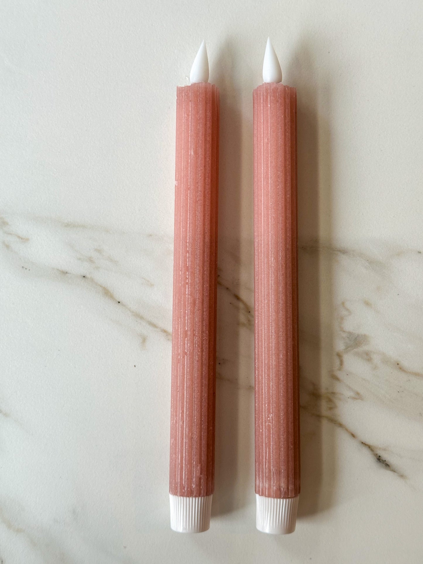 LED kaarsen roze ribbel (2 stuks) - RUBY Conceptstore