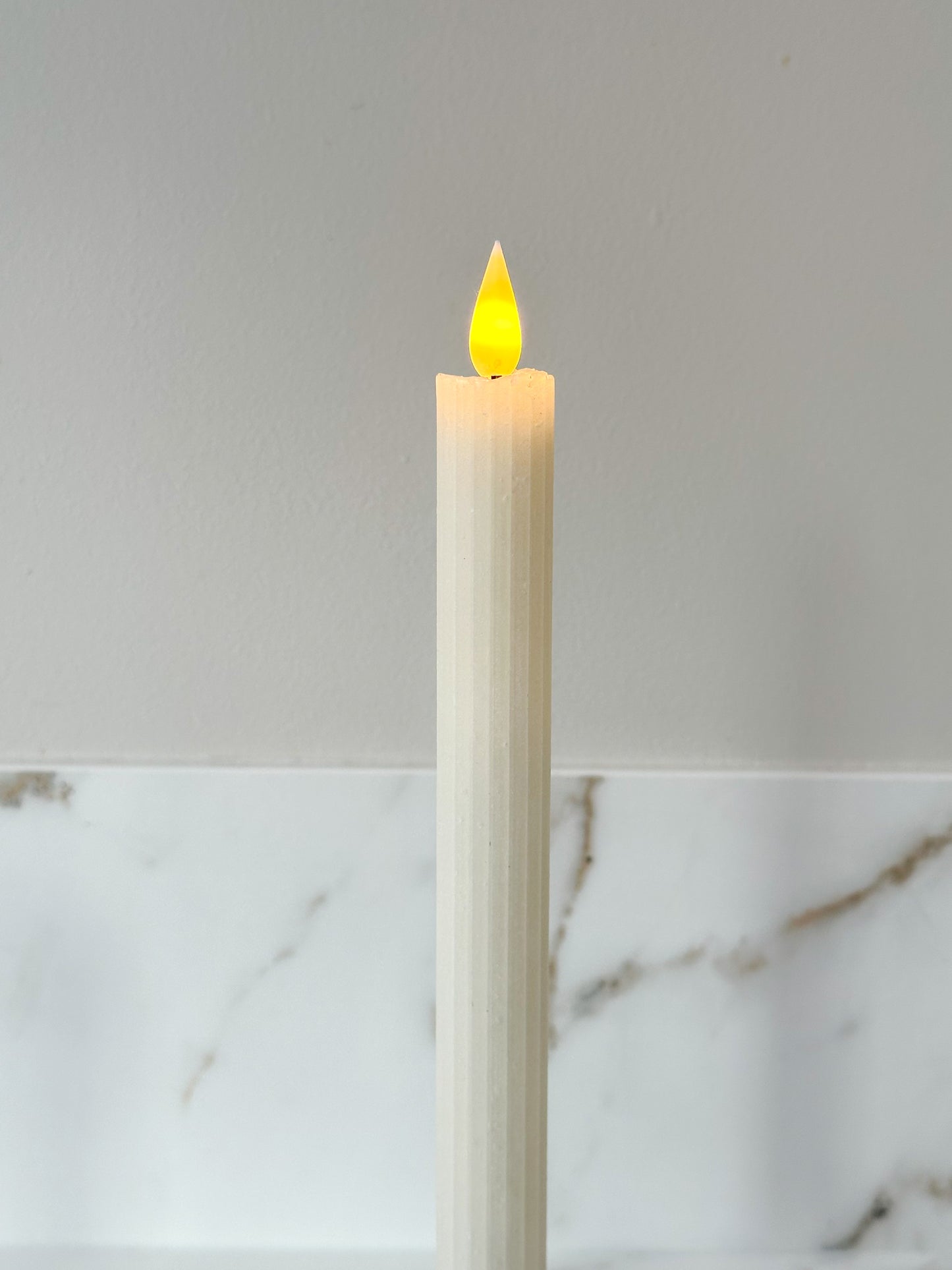 LED kaarsen ivoor ribbel (2 stuks) - RUBY Conceptstore