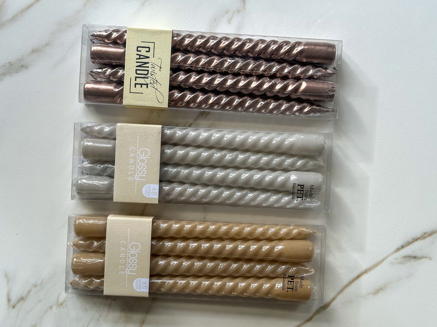 Kaarsen Glossy ivory - RUBY Conceptstore