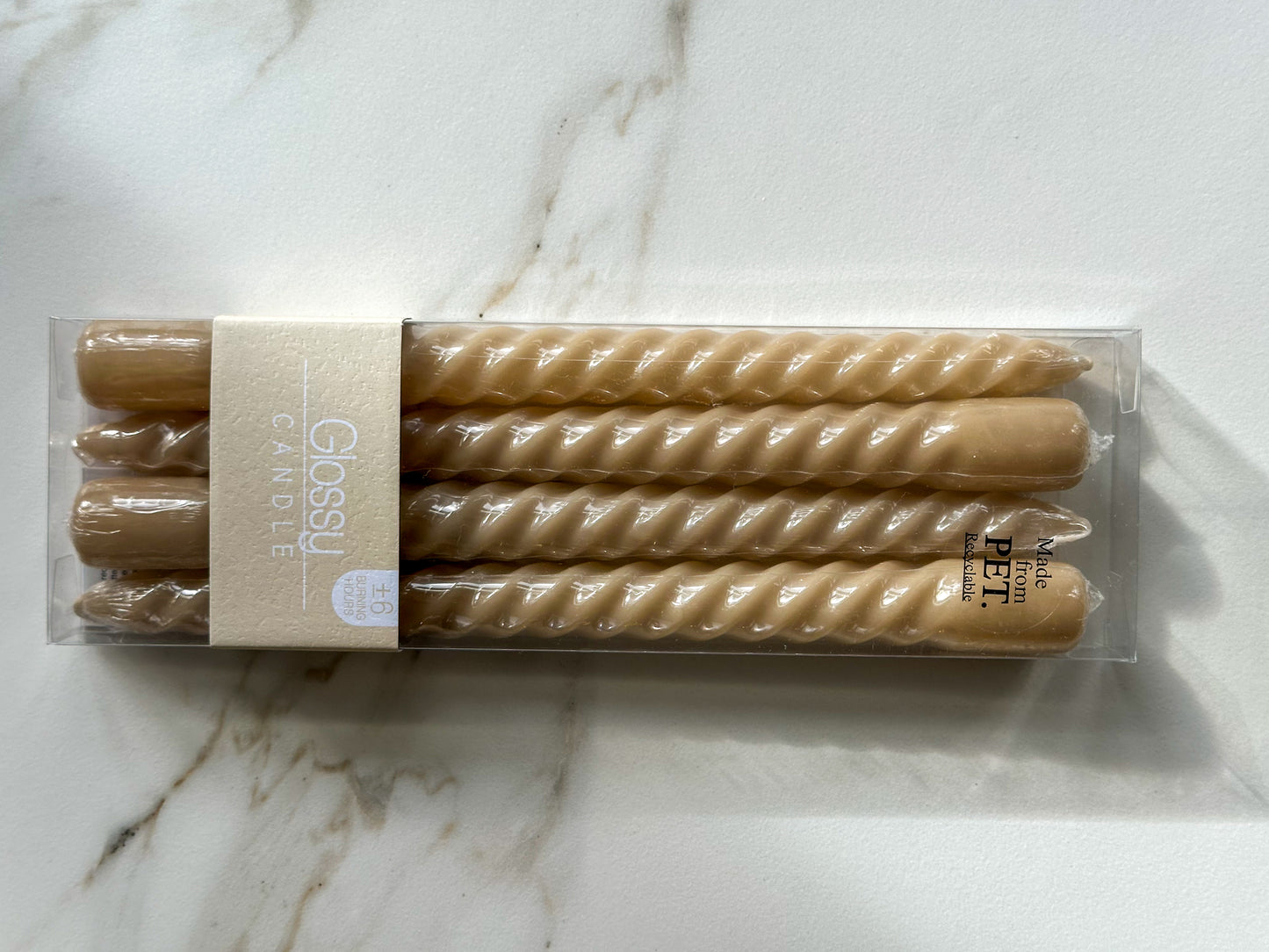 Kaarsen Glossy beige - RUBY Conceptstore